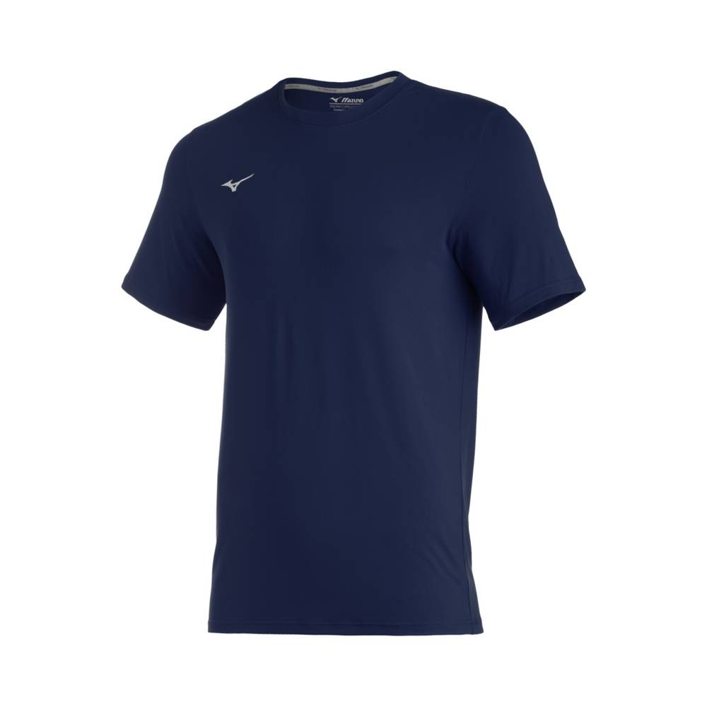 Mizuno Comp Diamond Short Sleeve Crew - Erkek Tişört - Lacivert Türkiye (DBTQUN-186)